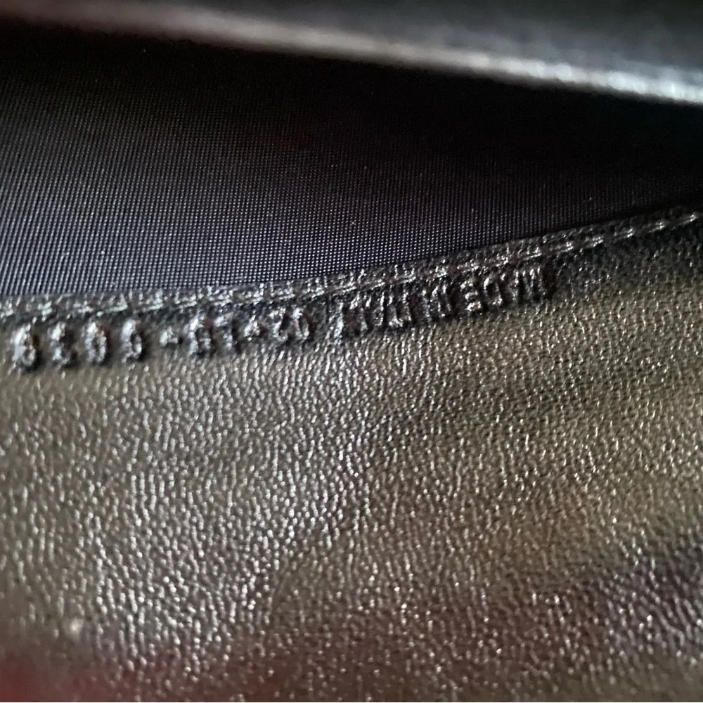 Dior Black Leather Pouch with Gold Zipper